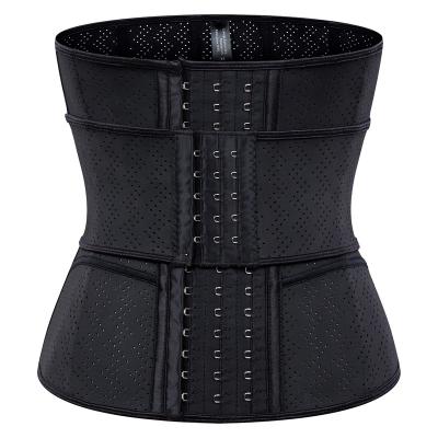 China Breathable Plus Size Breathable Corset Shaper Ties Buckle Belt Latex Waist Trainer For Women for sale