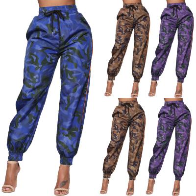 China Wholesale Anti-Wrinkle Camouflage Elastic Waist Three-color Streetwear Pants Harem Pants Women Casual Trousers for sale