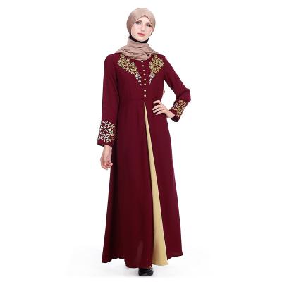 China Dubai Hot Selling Casual Women Summer Muslim Women Anti-wrinkle Dress Fashion Muslim Abaya Dress Long for sale