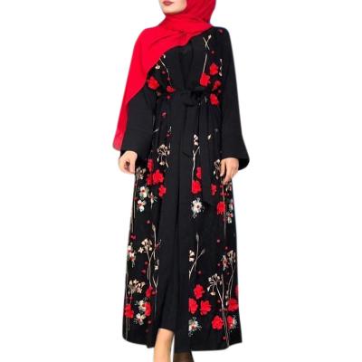 China Polyester Abaya Muslim Women Dress Three Dimensional Printing Abaya Dress High End Fabric for sale