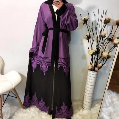 China Women Islamic Open Kaftan Dubai Abaya Kimono Women Clothing Muslim Dress S/M/L/XL/2xl for sale