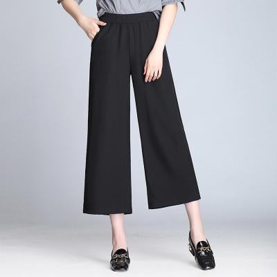 China QUICK DRY Summer Women's Nine-Quarter Pants Wide-Leg Pants Breathable Soft High-waisted for sale