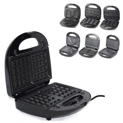 China RV 6-in-1 Multifunctional Waffle Maker Electric Mold Sandwich Makers for sale