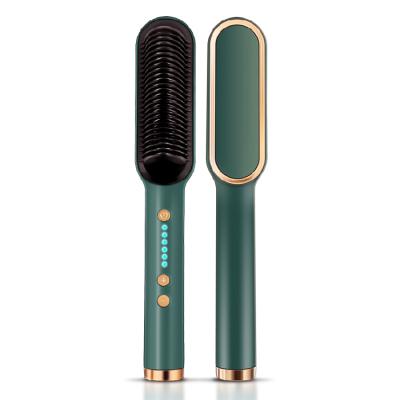 China Nondisposable Multifunctional Professional Hot Comb Hair Straightener Wet Dry Wet Ion Straight Hair Comb Negative Use for sale