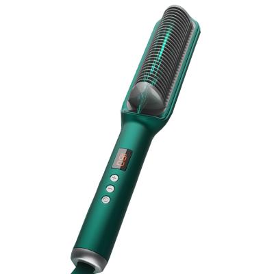 China Nondisposable Tourmaline Ceramic 2 in 1 Hair Straightener Brush Hair Straightener for sale