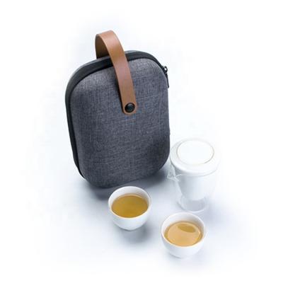 China 1680D+EVA+velet Wholesale Customized Portable Shockproof Tea Set Mug Eva Protective Case for sale