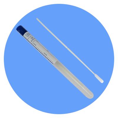 China Sterile Nasopharyngeal Sampling Mouth Laboratory DNA Transport Assembled Oral Nasal Swab Medical Test Assembled Swab Stick With Tube for sale