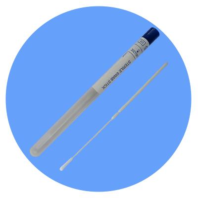 China ABS Disposable Stick Lab Sterlie Oral Pharyngeal Throat Taking Nasopharyngeal Swab Assembled With Tube for sale