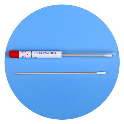 China Lab individually packaged 15cm Nasal Oropharyngeal Oropharyngeal Nasopharyngeal Test Disposable Sterile Medical Cotton Swab for sale