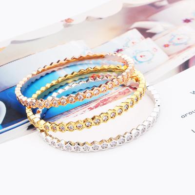 China FASHION designer charms for bracelet diy simple silver korean jewelry a line gold thin layer women crystal accumulator bracelets for sale