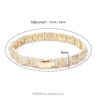 China Hiphop factory price hiphop jewelry women charm bracelet men charm bracelets for sale