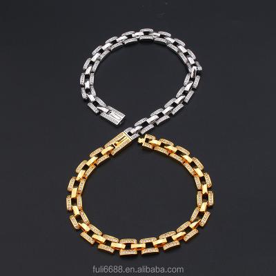 China Silver Plated Chain Bracelets Women Hiphop Bracelets and Cuban Charms Gold Fill Bracelets Men for sale