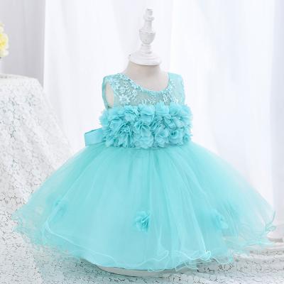 China New Size Model Kids Tutu Princess Dance Dresses Plus Size Lace Maxi Bowknot Girl Flower Lace Pageant Party Wedding Dress for sale