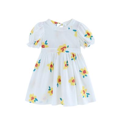 China Plus Size Babies Dress Designs Summer Girls Pineapple Fashion Dress Custom Cotton Lovely Skirt for sale