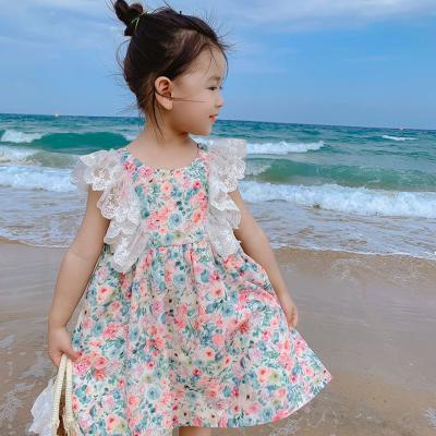 China Wholesale Little Girls Dresses Designer Floral Flower Kids Dress Summer Baby Girls Children Clothing Sets Kids Plus Size for sale