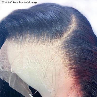 China Hot Silky Straight Wave Beauty 13x4 HD Lace Virgin Virgin Cuticle Aligned Thin Transparent Brazilian Hair HD Lace Frontal Headband for sale