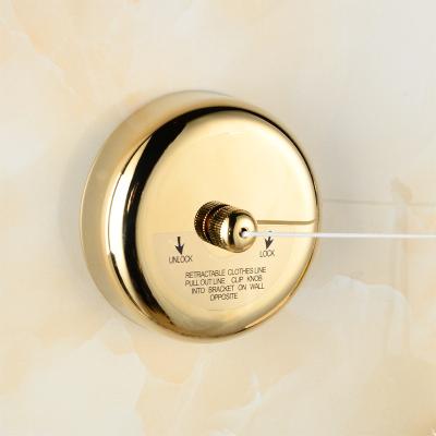 China Gold Minimalist Retractable Hidden Clothes Hanger 304 Stainless Steel Clothesline for sale