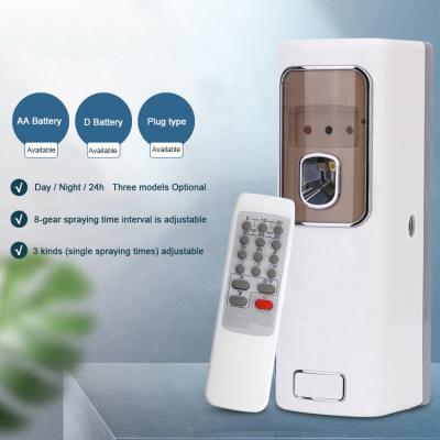 China Viable Wall Mounted Light Induction Air Freshener KTV LCD Display Aerosol Dispenser Remote Control Automatic Timing Sprayer for sale