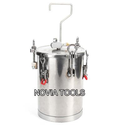 China Paint Stainless Steel S.S Paint Pressure Tank / Pot PT-10S 10 Liter 2-1/2 Gallon Pot for sale