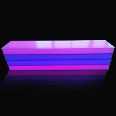 China Bar/Club/Wedding/Event/Party Best Factory Price Hot Led Light Up Bar Shelf Display Rack Countertop Glass Rack Illuminated Plastic Rack Mounted wine wall for sale