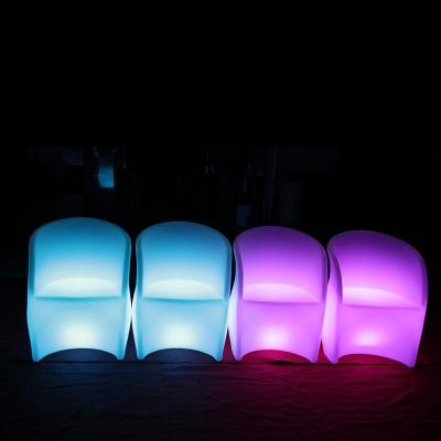 China Bar Chair Factory Price Rechargeable Waterproof Battery Plastic Illuminated Led Light Chair for sale