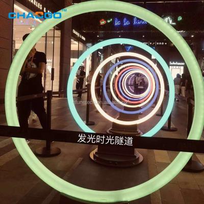 China Outdoor Hotel/Bar/Nightclub/Garden Lighting Donut Color Changing Remote Control Led Outdoor Commercial Event Led Pendant Lights for sale