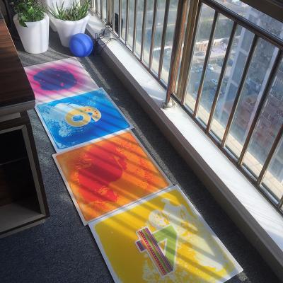 China New Design Modern Sensory Autism Products Non-Toxic Kindergarten Nursery Room Children Liquid Fusion Activity Printed Tile Liquid Mats for sale