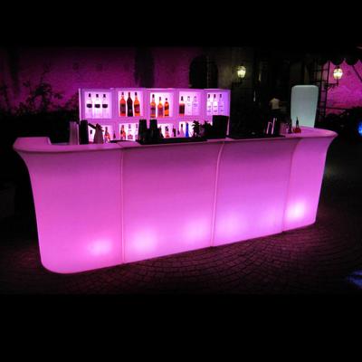 China Remote Control Hotel Party Illuminated Led Light Up Rechargeable Led Bar Table Nightclub Bar Counter for sale