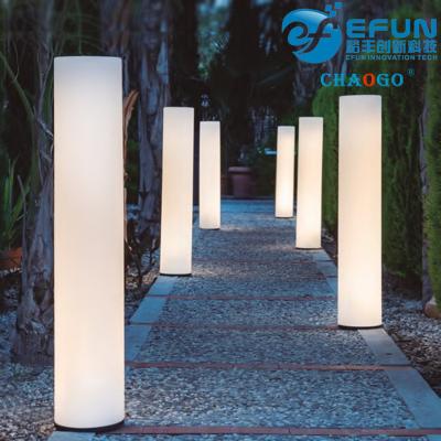 China Hotel Outdoor Decorative Lamp White Plastic Led Color Changing Pillar Lamp Pillar Christmas Wedding Party Column Hotel Decorative Lamp for sale