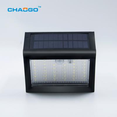 China Modern Security Outdoor Wall Mounted Ultra Bright Led Solar Powered Garden Lamp Motion Sensor Rectangle Led Spot Light for sale