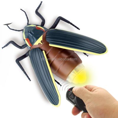 China Battery Operated Toy Magic Rc Firefly Insect Toys Lighting Up IR Glowworm Robotic Prank Beetle Animal Toys for sale