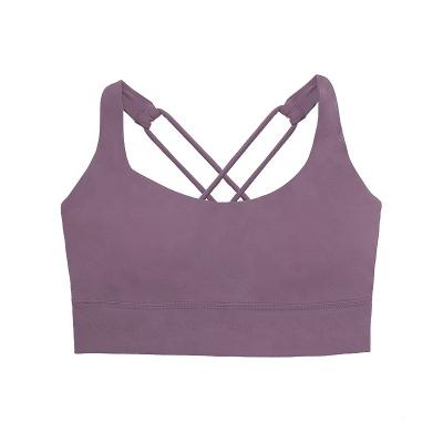 China High Quality Nylon Breathable Sexy Gym Fitness Yoga Spandex Sports Bra Shockproof Tops For Women for sale