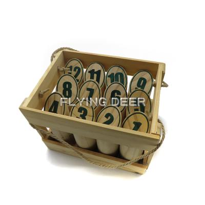 China Promotion Kids Wooden Numbers Toys Giant Kubb Game For Sale for sale