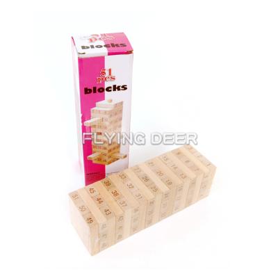 China Eco - Friendly Material Wooden Giant Tumbling Tower , Giant Wooden Block Games for sale