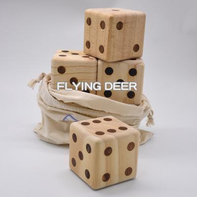 China Jumbo Wood Game Playing Dice For The Backyard for sale