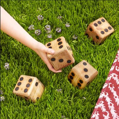 China Game of the Yard Jumbo Dice Number Dice Custom Wooden Game for sale