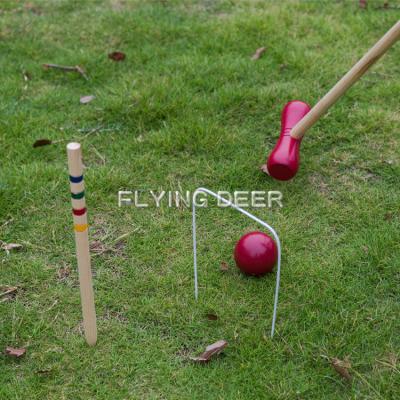 China Croquet Set Kids 4 Player Funny Wooden Croquet Game Set for sale