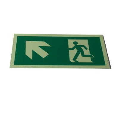 China Self Luminous Aluminum Emergency Evacuation Signs Fire Escape Plan Symbols for sale