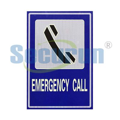 China Aluminum Custom Reflective Sign Emergency Telephone 2mm 3mm Thickness for sale