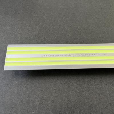 China Anti Slide Photoluminescent Handrail Strips Glow In The Dark Yellow Stair Nosing for sale