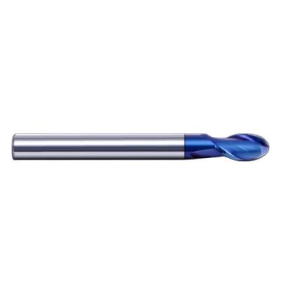 China HRC65 Slitter Carbide 2 Flute Ball Nose Standard Length End Mills for sale