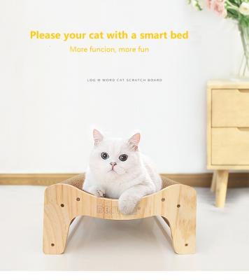 China Viable Furniture Cat Scratchers from Cat Scratch Bed Wooden Scratching with Catnip for sale