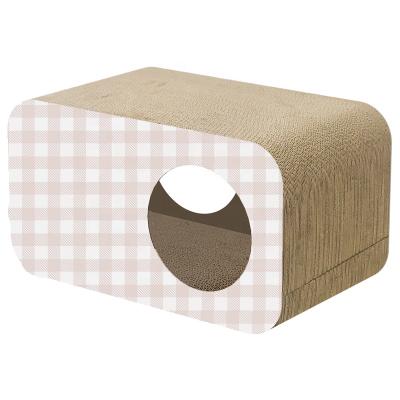 China Customized Sustainable Pet Houses Corrugated Cardboard Extra Large Scratching Boards Cat Scratcher for sale