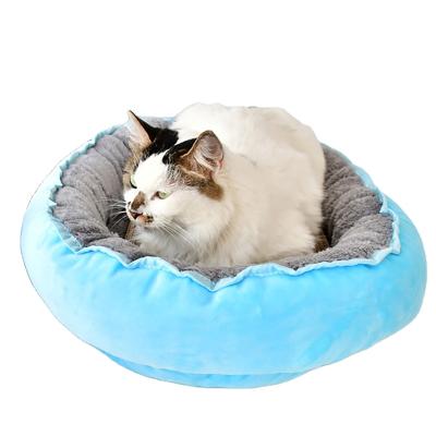 China Hot Sale Portable Soft Round Stocked Pet Beds For Dog And Cat In Stock for sale