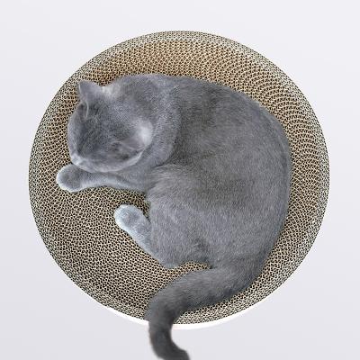 China DEKU Cardboard Stocked Cat Scratcher Kitten Scratching Bed Corrugated Scratch Salon Paper Stocked NC; GUA CP-231 for sale