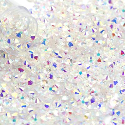 China Wholesale Flatback Glass Rhinestones SS3-SS50 Flatback Crystal Stone Clear Transparent Ab for sale