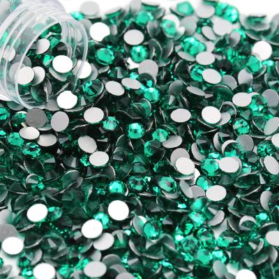 China Flatback Peacock Blue Color SS30 Flatback Stones Non Hotfix Glass Rhinestone For Clothing Crafts for sale