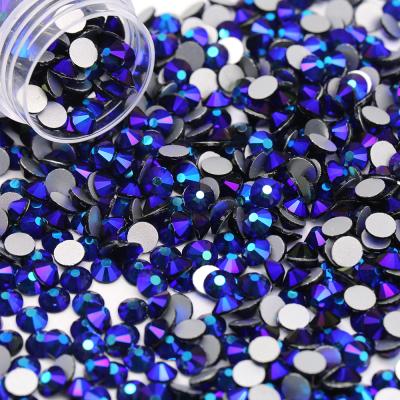 China Montana Rhinestones Ab Flat Back Non Hotfix Glass Flatback SS6 SS8 SS10 SS12 SS16 SS20 For Wedding Dress for sale