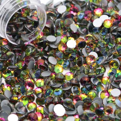 China Flatback Rainbow Flat Back Not Hot Fix Glass Rhinestone for sale