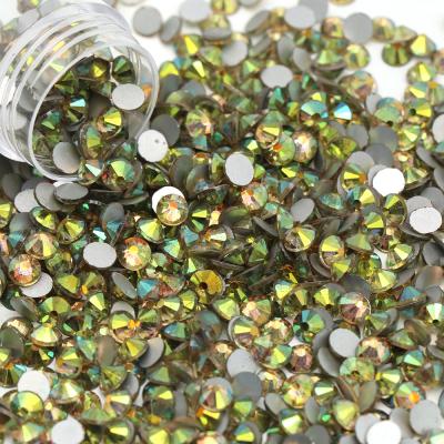 China Wholesale SS6 SS8 SS10 SS6 SS20 SS30 Ghost Flatback Colored Crystal Rhinestone Non Hotfix Glass Light Stones Flatback Rhinestones for sale